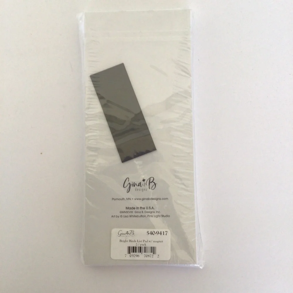 GINA B PACK OF TWO MAGNETIC LIST PADS NWT